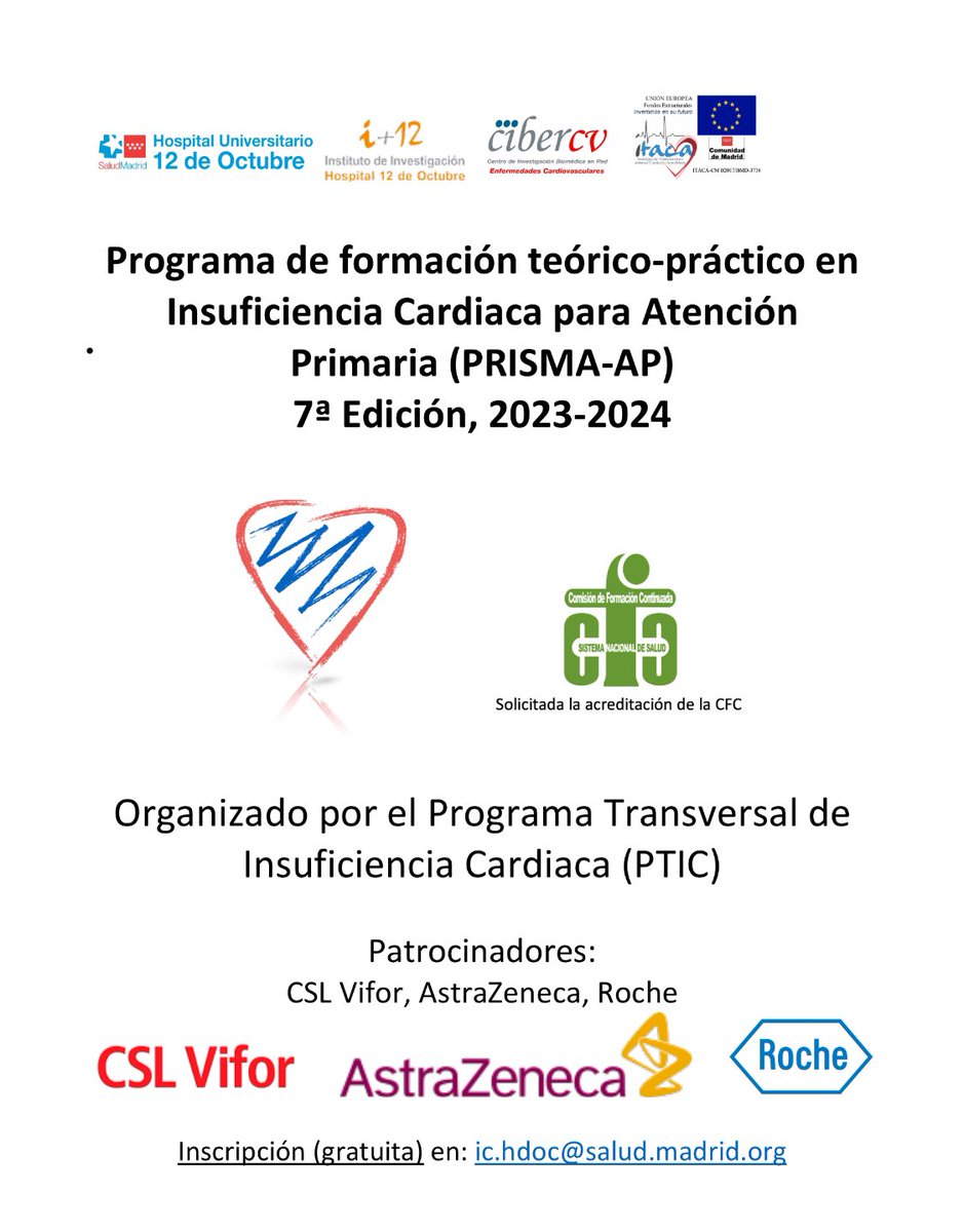 <a href="/Cardio_H12O/">Servicio Cardiología Hospital 12 de Octubre</a> <a href="/Noelia_nurse/">Nde la Torre</a> Empezamos! <a href="/munera_catalina/">Catalina Munera</a> <a href="/Noelia_nurse/">Nde la Torre</a> <a href="/rsbodes/">Rafa Salguero Bodes</a> <a href="/JuanFDelgado1/">Juan F Delgado</a> <a href="/IcyfaSemi/">@ICyFA-SEMI</a> <a href="/ICardiacaSEC/">Asociación Insuficiencia Cardiaca</a> <a href="/secardiologia/">Soc Esp Cardiología</a> <a href="/SEMERGENap/">SEMERGEN | Médicos de AP #SEMERGEN25</a> <a href="/interna_12/">Medicina Interna Hospital 12 de Octubre</a> <a href="/mjdelolmo_/">Maria Jose Del Olmo</a> <a href="/Fer_aguilar_/">Fernando Aguilar</a>
