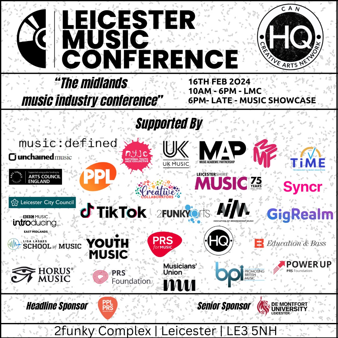 It’s getting real now!!!

TICKETS for LMC’s “The Midlands Music Industry Conference” are Available Now! 

Link to purchase in bio.

16th FEB 2024 

Special thanks to our Headline Sponsor:  <a href="/pplprs/">pplprs</a> 
Thanks to our Senior sponsor, and our long list of supporters 🤩