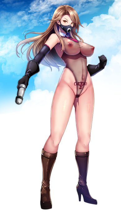 カタリナ(洗脳戦闘員スキン)の立ち絵とステータス妄想。
真面目に格好よく決めるほど滑稽になるコスチューム。 