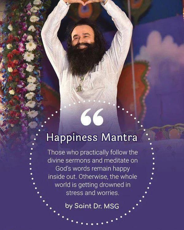 Peace and happiness is the golden ticket to enter a new and bright future for mankind. Saint Dr Gurmeet Ram Rahim Singh G Insan explains that inner happiness can be experience only through Method of Meditation and selfless service. #SecretOfHappiness
#PeacefulLife
#SaintDrMSG