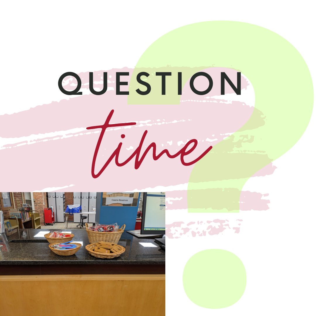 Do you have questions? Well, we have answers (and swag). Feel free to come on in, especially since it's Got Questions day, and ask us some questions! Feel free to pick up some pens, colored pencils, and more as you ask your burning questions