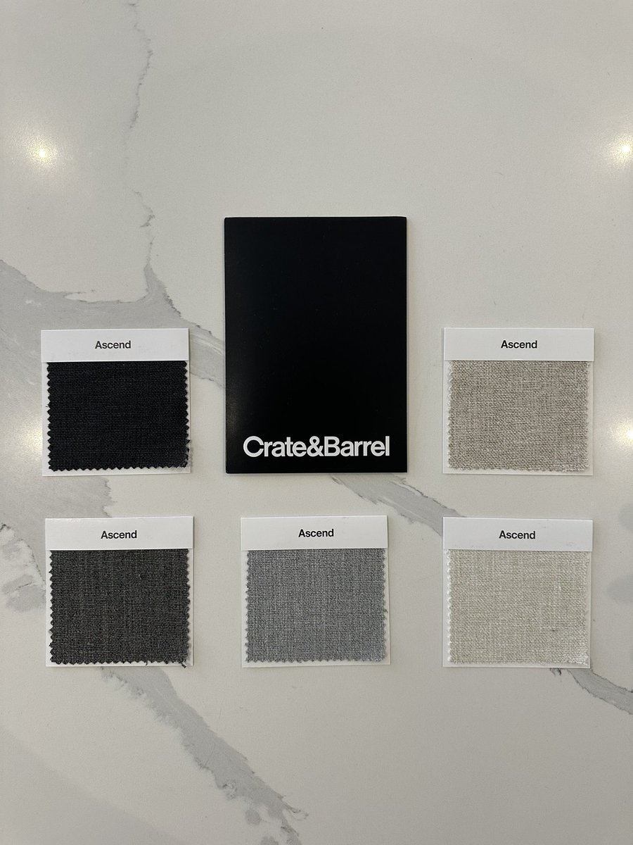 Furniture fabric samples 😍 @CrateandBarrel #furnitureshopping