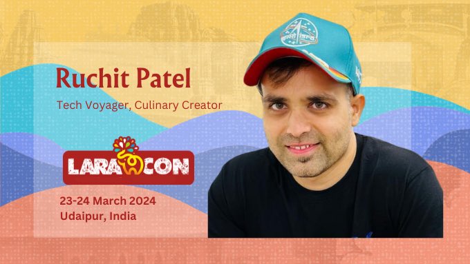 🌟 Exciting news!

@ruchit288, a standout in the Indian community, is making a debut! With 20+ meetups, 6+ talks, and 4 Laracon/LaravelLive his contributions as a core team member are outstanding.

Listen to this Tech Voyager and Culinary Creator at #LaraconIN!

#CommunityHero