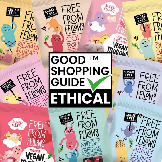 Here at Free From Fellows we have become the first sweets company to achieve Ethical Accreditation! After a thorough assessment of our company’s overall ethics, Free From Fellows achieved an outstanding score of 100 in The Good Shopping Guide Sweets Ethical Comparison Table.