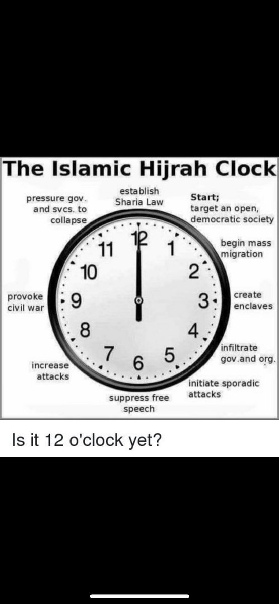 infidelusa5's tweet photo. The Islamic HIJRAH Clock is ticking!!!
#WeHaveYoureNumber #WeknowThePlan ๐
#EducateYourselfOnIslam ๐ #IslamicCultureVSWesternCulture #IslamIsNOTAReligionOfPeace โฎ๏ธ #IslamicBarbarism ๐จ#IslamIsTheProblem ๐#StopImportingIslam โช๏ธ๐โฑ๏ธ๐
#BanShariaLaw
#StopBuildingMosques ๐ https://t.co/BdbWYqVbmU