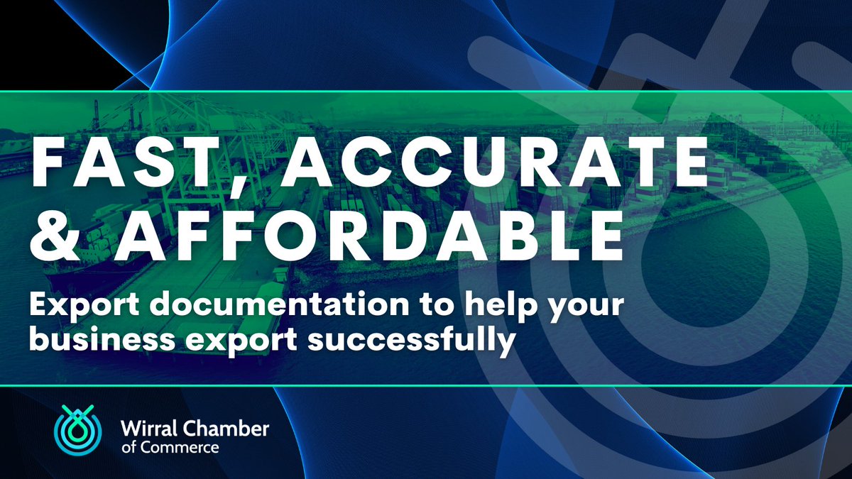 As a Chamber member, you can access our dedicated #InternationalTrade Team for support and savings on your #export documentation. Make the best of this fast, accurate and affordable service by visiting ow.ly/3h6X50J0lM1