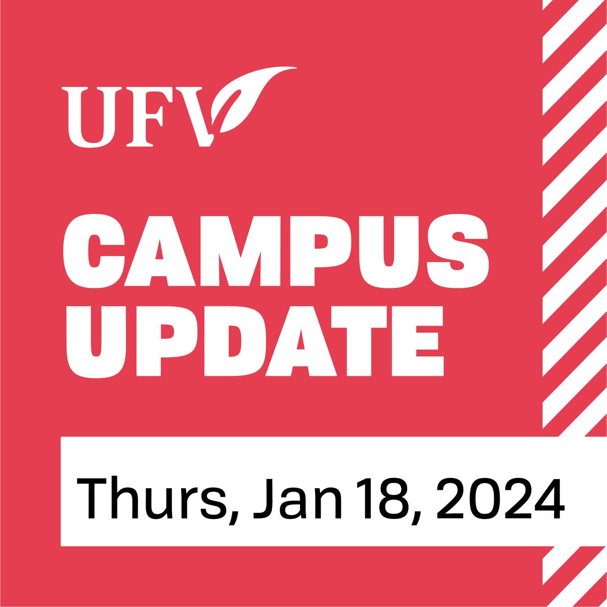 Due to winter weather &amp; hazardous road conditions, all UFV campuses are closed Thurs, Jan 18. In-person classes are cancelled. Instructors will contact students regarding the delivery of scheduled course material. Updates at ow.ly/2Rxs50Qs7zt.