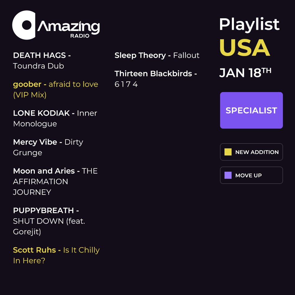 AmazingRadioUSA's tweet image. There's loads of exciting music to shout about this week! So good we've added it to our weekly playlist update. Welcome @estella_dawn @ruhsscott @soranatole @Trutrilla050 @bleachersmusic @WeAreDPS @LutaloJones @starfucker @tvsexdeath + more!

👉amazingradio.us/playlist📻