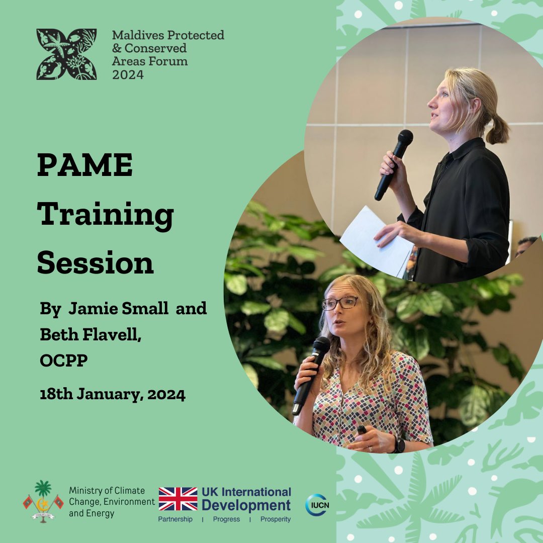 pcamaldives's tweet photo. Protected Area Management Effectiveness (PAME) training session was held which outlined the main phases involved in a PAME evaluation. #MPCAF24 #BluePlanetFund @moenvmv @UKinMaldives @Defragovuk @JNCC_UK @CefasGovUK @The_MMO https://t.co/ONwO2WJsK4