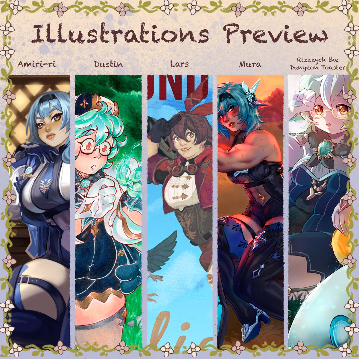 BOAR_ZINE's tweet photo. ✨🐗✨ILLUSTRATIONS PREVIEW✨🐗✨

Charming and powerful Knights of Favonius ladies by:

@Amiri_ri_ri_ri 
@pepislite 
@c0rv3 
@murasaki_yuri 
@OrdinaryRizzych 

Pre-order the zine until January 22th: https://t.co/plOLx78Gc9 https://t.co/lIWJgekGJS