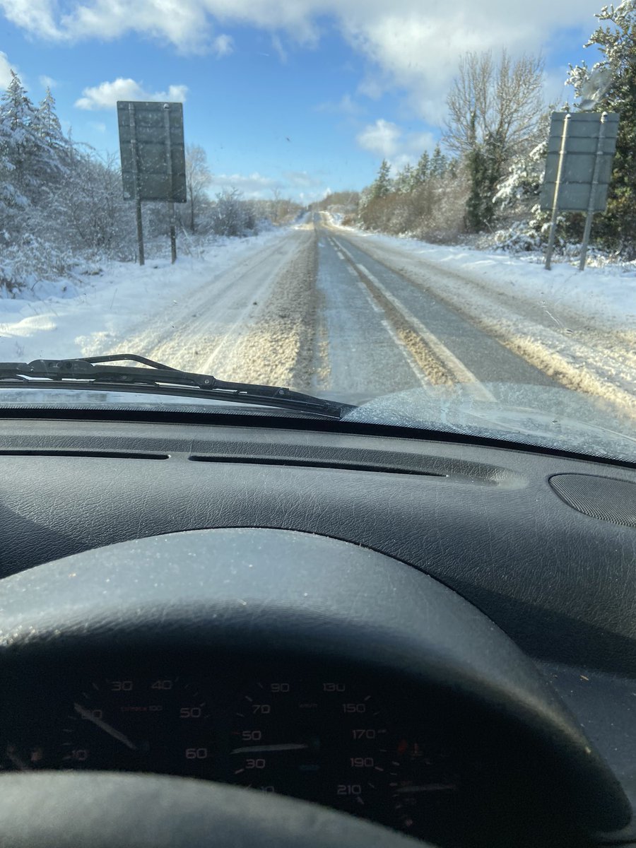 Declan_Donohoe's tweet photo. Looking like @sligococo is on a low sodium diet.  Road from Dromore West to Ballina this morning. https://t.co/Ohk2OzO5Av