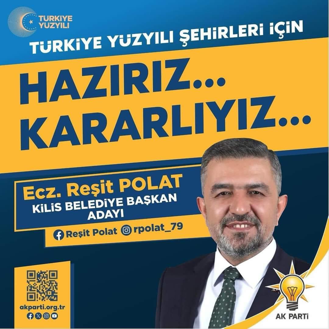 Kilis imiz için yeniden hizmet aşkıyla Reşit Polat Hayırlı  uğurlu olsun..
