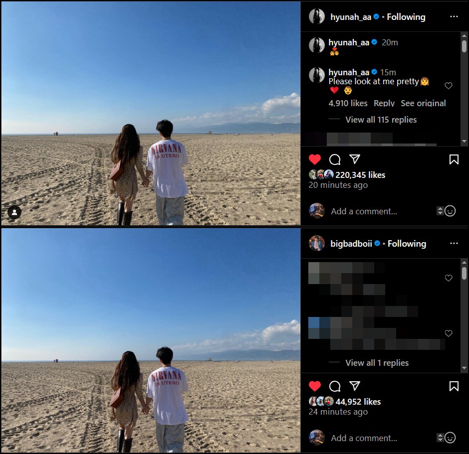ThinkAboutKorea's tweet photo. อะไรยังไงครับเนี่ย ถ่าย MV ด้วยกัน / ทำเพลงด้วยกัน / หรือว่าคบกัน !? โพสรูปด้วยกันทั้งคู่เลย 😯
#HyunA #ฮยอนอา #YongJunhyung #ยงจุนฮยอง https://t.co/DejuRup9gf