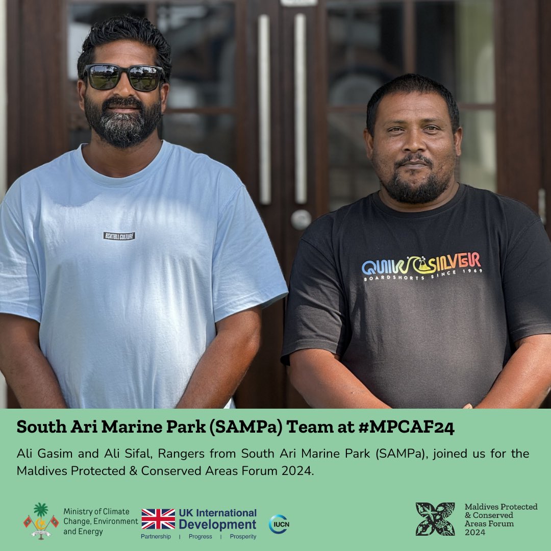 pcamaldives's tweet photo. South Ari Marine Park (SAMPa) Team at #MPCAF24 #BluePlanetFund @moenvmv @UKinMaldives @Defragovuk @JNCC_UK @CefasGovUK @The_MMO https://t.co/x5WCGMRi8A