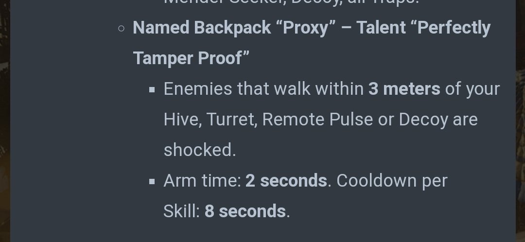 SiPhillipson23's tweet photo. @TheDivisionGame @Daria_General @yannickbch 

ITS A CHEST TALENT!!!!!!! Not a backpack talent. You're just making work for yourself adding it to a backpack, how many bugs are gonna come from having both tamper on the chest and backpack. Dear lord. https://t.co/Wevrw95QX1
