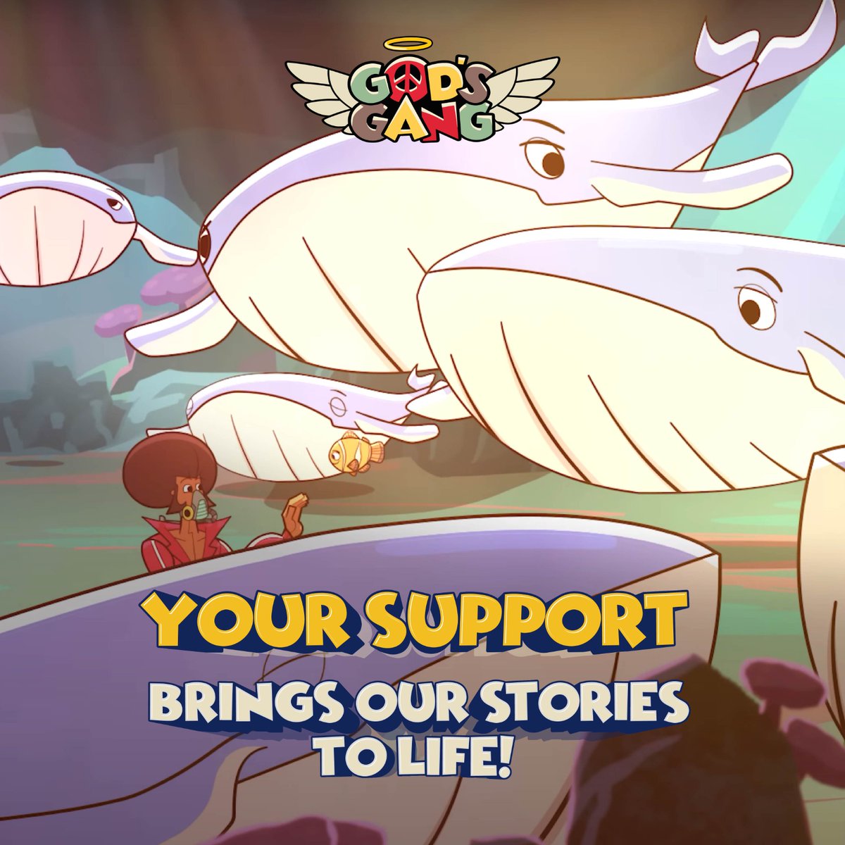 godsganggo's tweet photo. Your support brings our stories to life! ✨ Contribute to #GodsGang and help us create new adventures that teach, inspire, and unite. Let's craft a brighter world together! https://t.co/SvQ9vToEx5 #CreateWithUs

 #UnityThroughLaughter #godsgang #godsganggo #unity #love #acceptance #peace #coexistence #worldneedsmoregodsgang