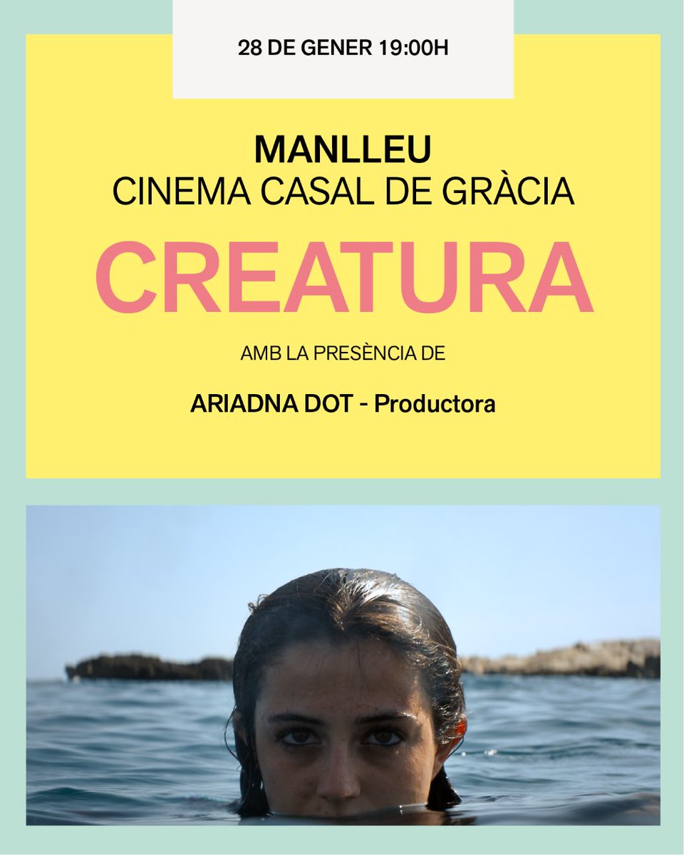 CicleGaudi's tweet photo. T'agradaria conèixer l'equip de “Creatura” amb el Cicle Gaudí?
Podràs fer-ho a alguns municipis! Llisca a l’esquerra per veure les presències confirmades.
Consulta totes les projeccions i sales del Cicle Gaudí a l'enllaç de la bio!
#CicleGaudí #CGGener #Creatura https://t.co/eqAt7rrI2O