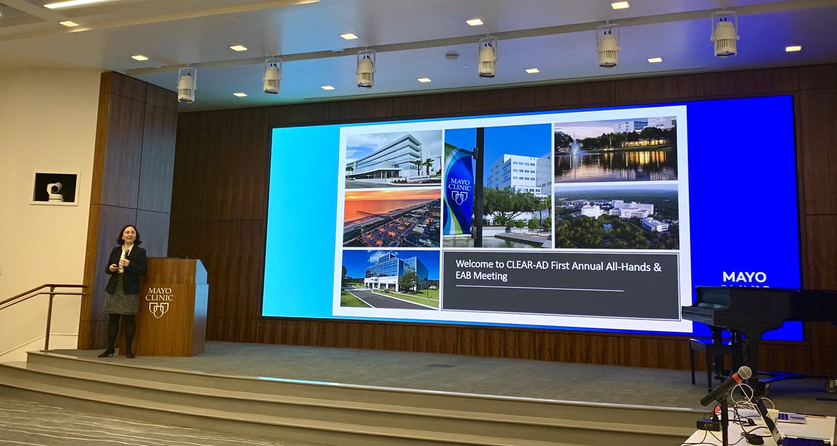 Jaeyun Sung, PhD (@jsung0906) on Twitter photo At the ☀️Mayo Clinic FL campus to attend the first annual meeting for CLEAR-AD, an NIH U19 consortium to identify #biomarkers and therapeutic targets for #Alzheimers Disease. Wonderful to have <a href="/DrNErtekinTaner/">Nilufer Ertekin-Taner, MD, PhD</a> lead us off with this morning’s welcoming remarks. At the ☀️Mayo Clinic FL campus to attend the first annual meeting for CLEAR-AD, an NIH U19 consortium to identify #biomarkers and therapeutic targets for #Alzheimers Disease. Wonderful to have <a href="/DrNErtekinTaner/">Nilufer Ertekin-Taner, MD, PhD</a> lead us off with this morning’s welcoming remarks.