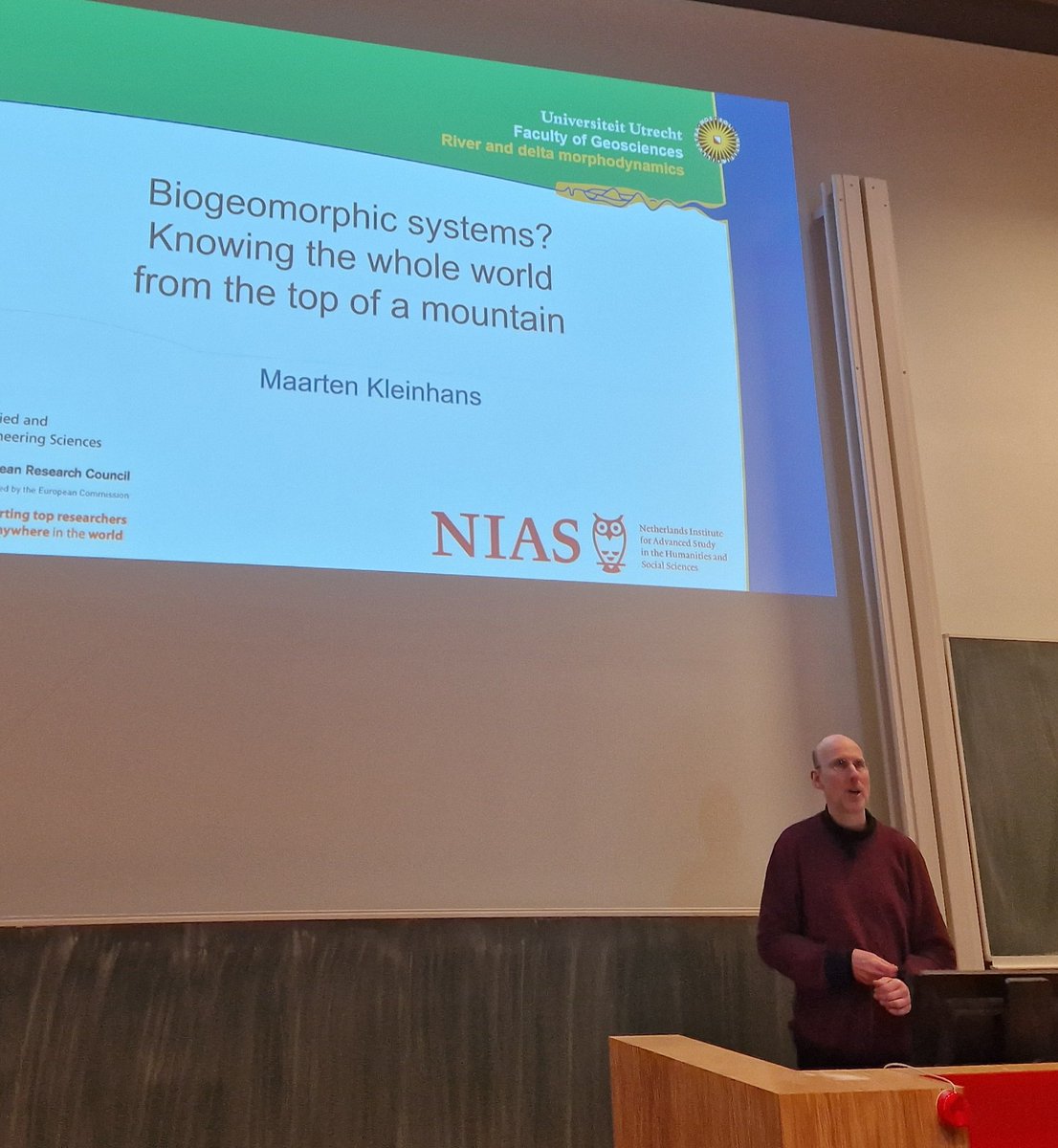 Annual #BruningsLecture, Great talks about saltmarshes as coastal protection from Maike Paul &amp; the complex psychology of birds @AllertBijleveld! As usual some good old philosophy of science from <a href="/MetronomeUU/">Metronome</a> to round it off #naturebasedsolutions #estuaries #climateadaptation