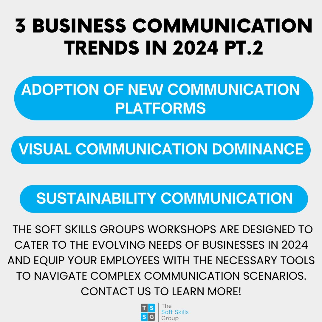 3 Business Communication Trends in 2024 Part 2

#businesscommunications #communicationtrends #softskills #softskillstraining #softskillstrainer