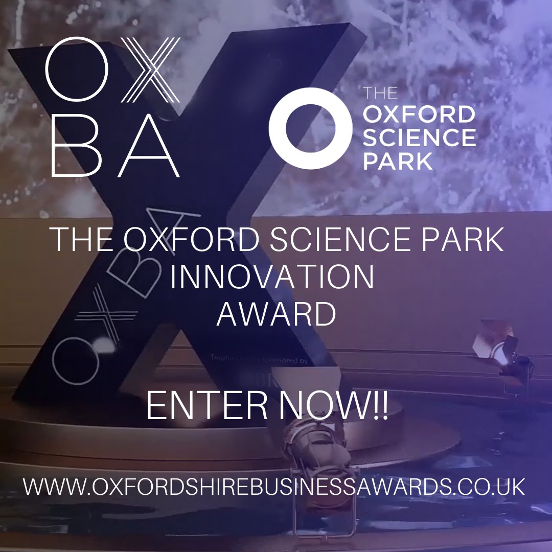 The @OxfordSciencePK Innovation Award is open for entries and nominations. You can find out more about this Award at the #OXBA website oxfordshirebusinessawards.co.uk/the-awards/inn… #OXBA #oxfordshirebusiness #awards2024 #innovation
