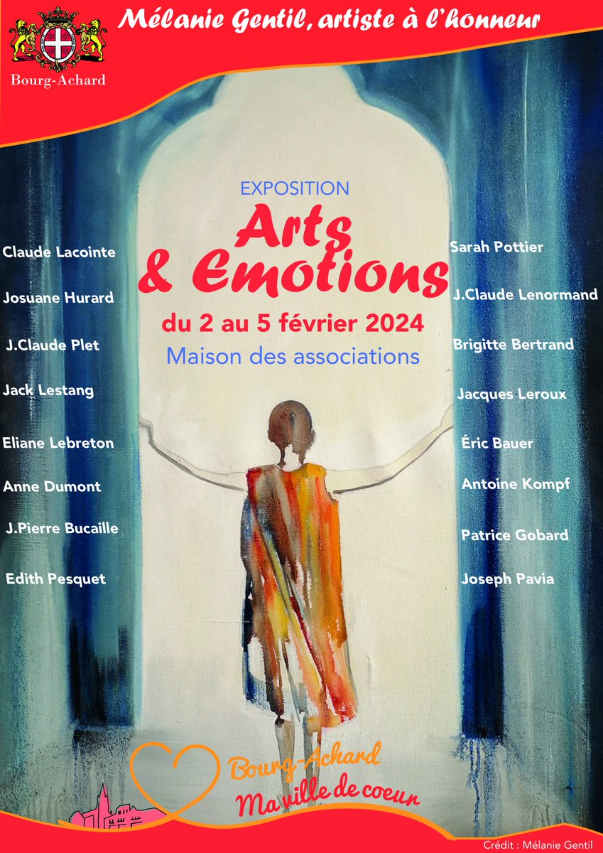 bourg_achard's tweet photo. La commune de Bourg-Achard organise une exposition de peintures et de sculptures, du 2 au 5 février 2024, à la maison des associations André Héry !

Une belle occasion de découvrir une multitude d'arts différents : aquarelle, acrylique, terre cuite, bois,... https://t.co/8JJkqqcAtV