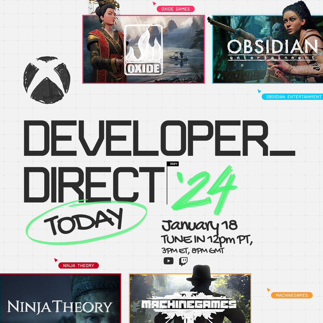 bethesda's tweet photo. Today! #DeveloperDirect 

▶️ https://t.co/HUhnayk1M1
▶️ https://t.co/FpEmBmHY5K https://t.co/SBXOjf28tP