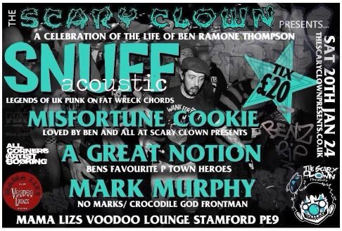 Snuff acoustic Stamford Saturday. Bring percussion and a good vibe☮️