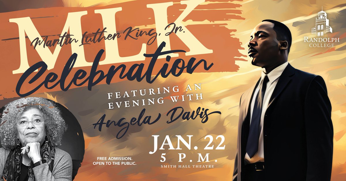 Our annual celebration honoring Martin Luther King, Jr., will feature a conversation with Angela Davis, a political activist, scholar, and author. Find out more at tinyurl.com/476wems7.