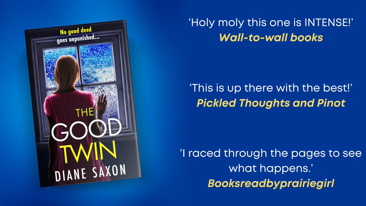 Thank you to booksreadbyprairiegirl, @tigger1675 and @wall2wallbooks for their recent reviews on #TheGoodTwin by @Diane_Saxon #blogtour Buy now ➡️ mybook.to/goodtwinsocial