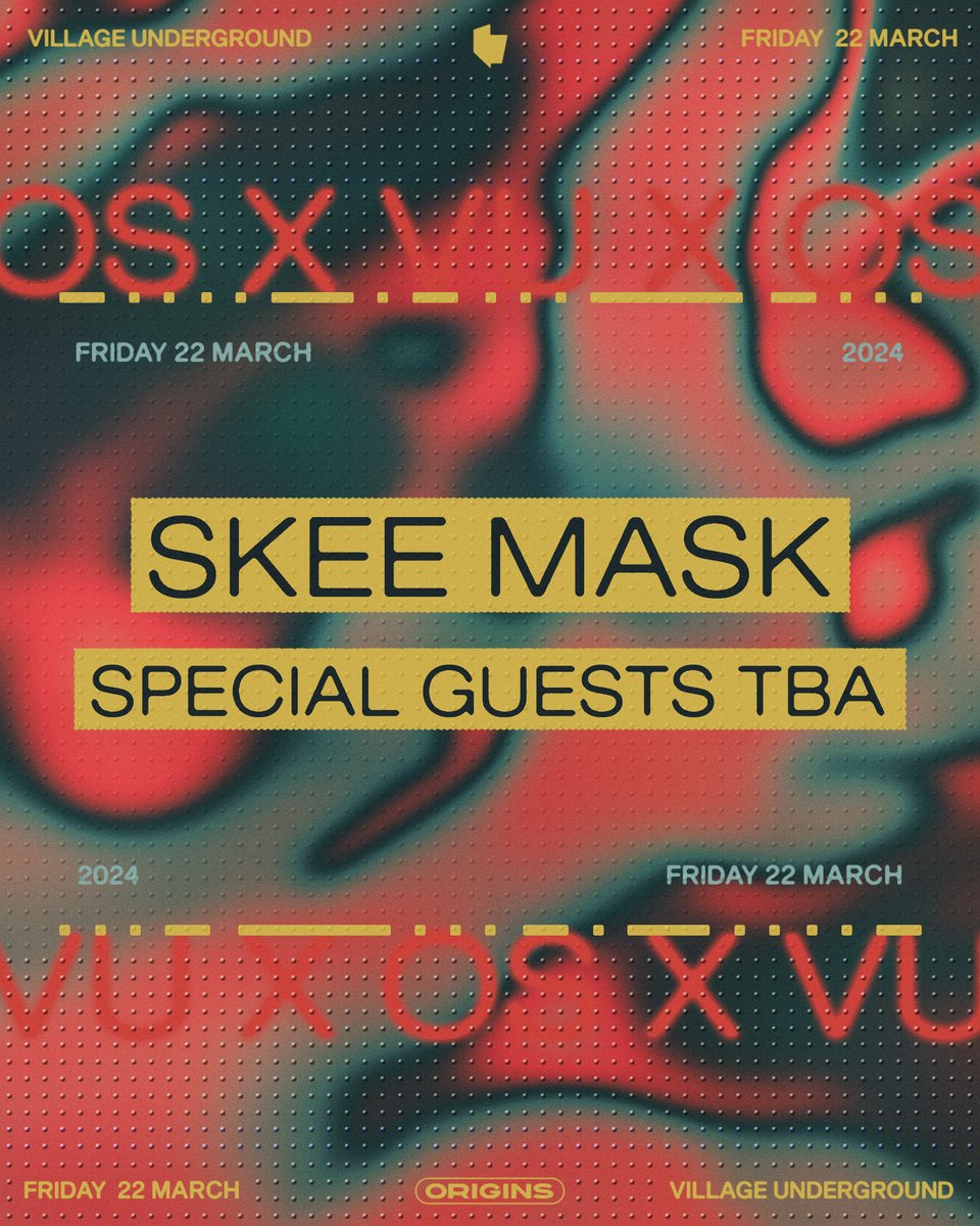 originssound's tweet image. JUST ANNOUNCED

Ilian Tape's Skee Mask joins us at Village Underground on March 22nd alongside some very special guests tba!

Sign up for pre-sale access - ra.co/pre/1817884 
Presale Access ➣ Tuesday Jan 16th 10AM 
General Sale ➣ Tuesday Jan 16th 12P