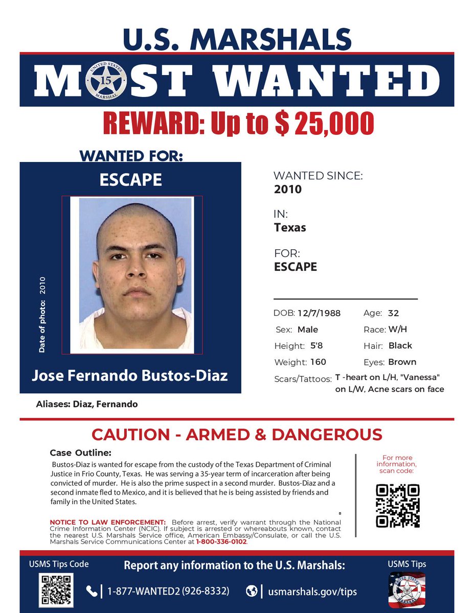 The USMS established the 15 Most Wanted Fugitive Program in 1983 to prioritize investigation &amp; apprehension of some of the country’s most dangerous fugitives. Rewards up to $25,000 are offered for information leading to arrests. Submit a tip: usmarshals.gov/what-we-do/fug…
