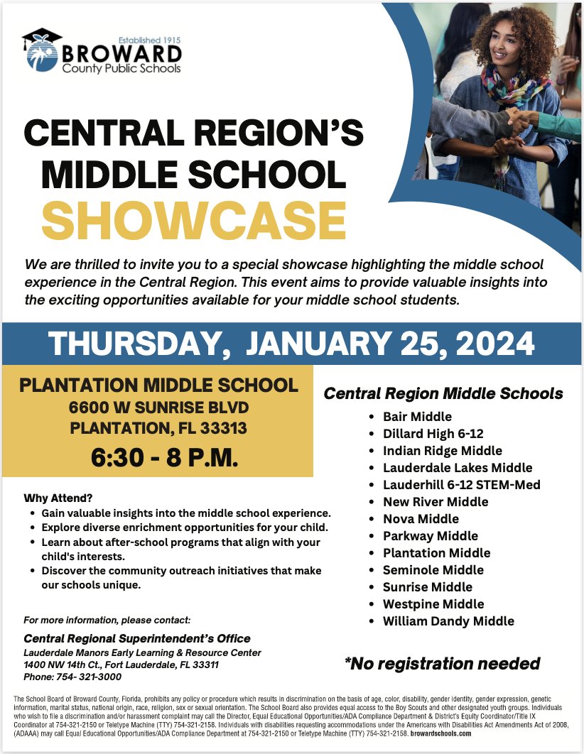 Please join us for our Middle School Showcase on January 25 @ 6:30 PM. We are looking forward to seeing you.