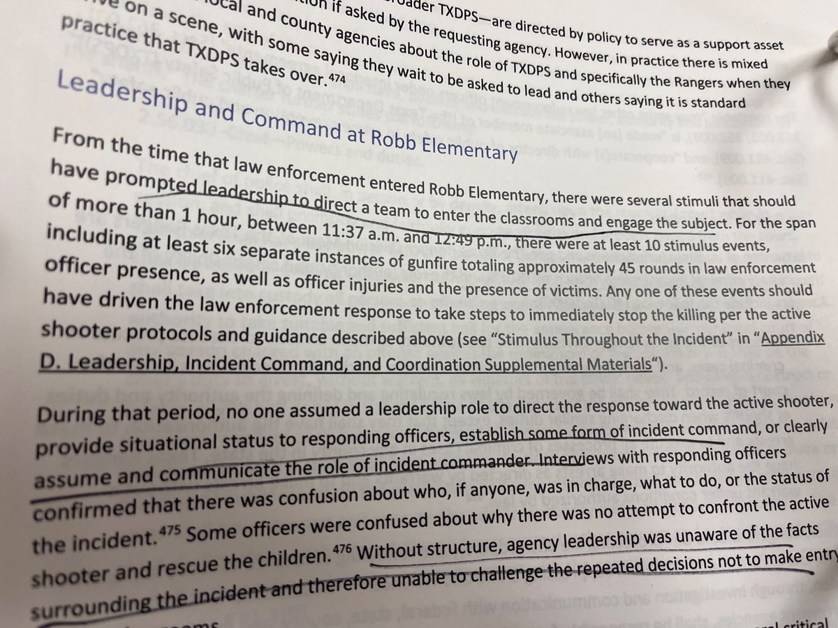 The DOJ report on Uvalde affirms much of what the @washingtonpost found in its review of footage and evidence, there were several moments police heard gunfire and didn’t act as protocol demands: washingtonpost.com/nation/2023/05…