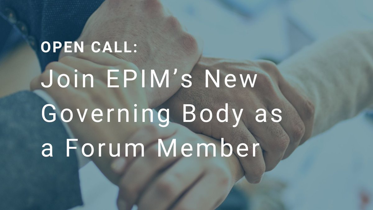 EPIM is looking for 16 board members based in Europe to join its new Forum who will bring a wealth of perspectives, knowledge, connections and lived experiences in areas relevant to our work. 
 
📆 Application deadline: Feb.15 
ℹ️ More info: epim.info/join-epims-new…
