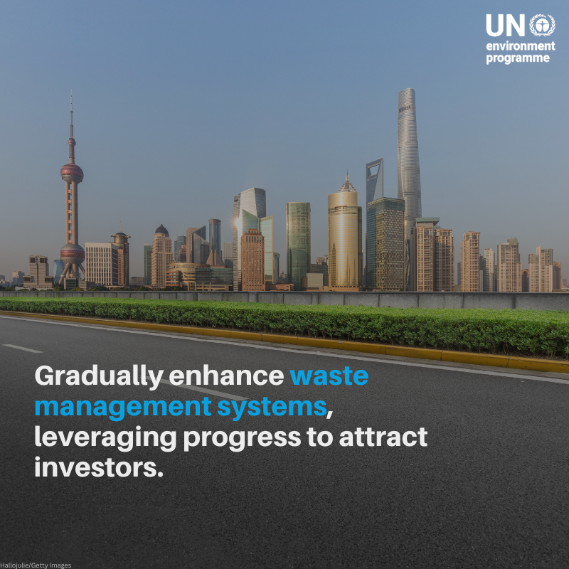 UNEP's tweet photo. Sustainable waste management plays a pivotal role in creating better cities and advancing key sustainability goals.

Here are practical strategies to #BeatPollution: https://t.co/w1mRlHEvkZ