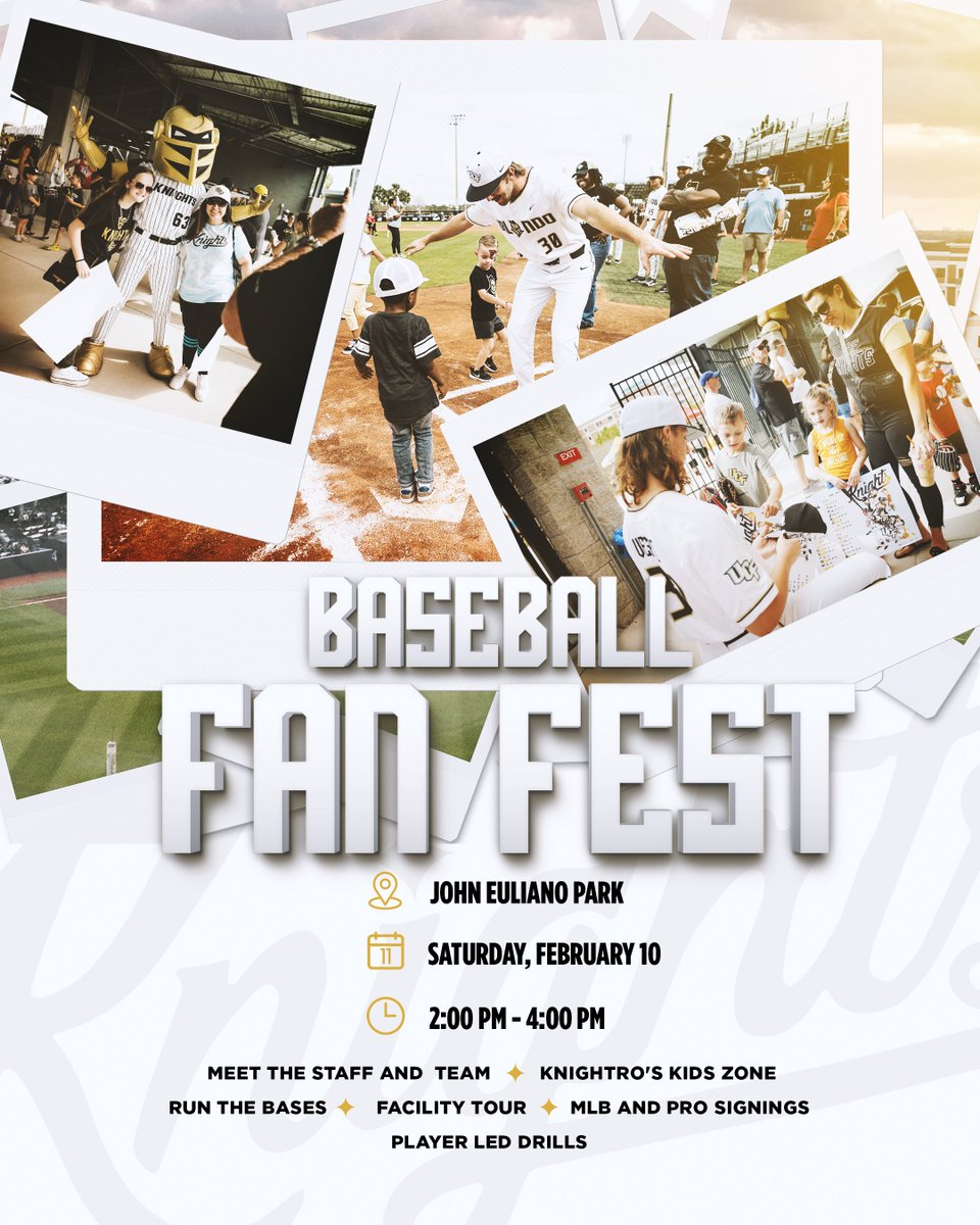 Baseball Fan Fest is set for Feb. 10 at JEP! 🔗 ucfknights.com/news/2024/01/1…