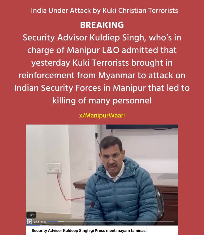 #KuldeepSingh oversees security in sensitive Indian border areas. His incompetence led to lives lost. The ongoing assault in Moreh by #KukiMilitants threatens national security. Swift action is vital to protect armed forces and regain control. @AmitShah @PMOIndia @NBirenSingh