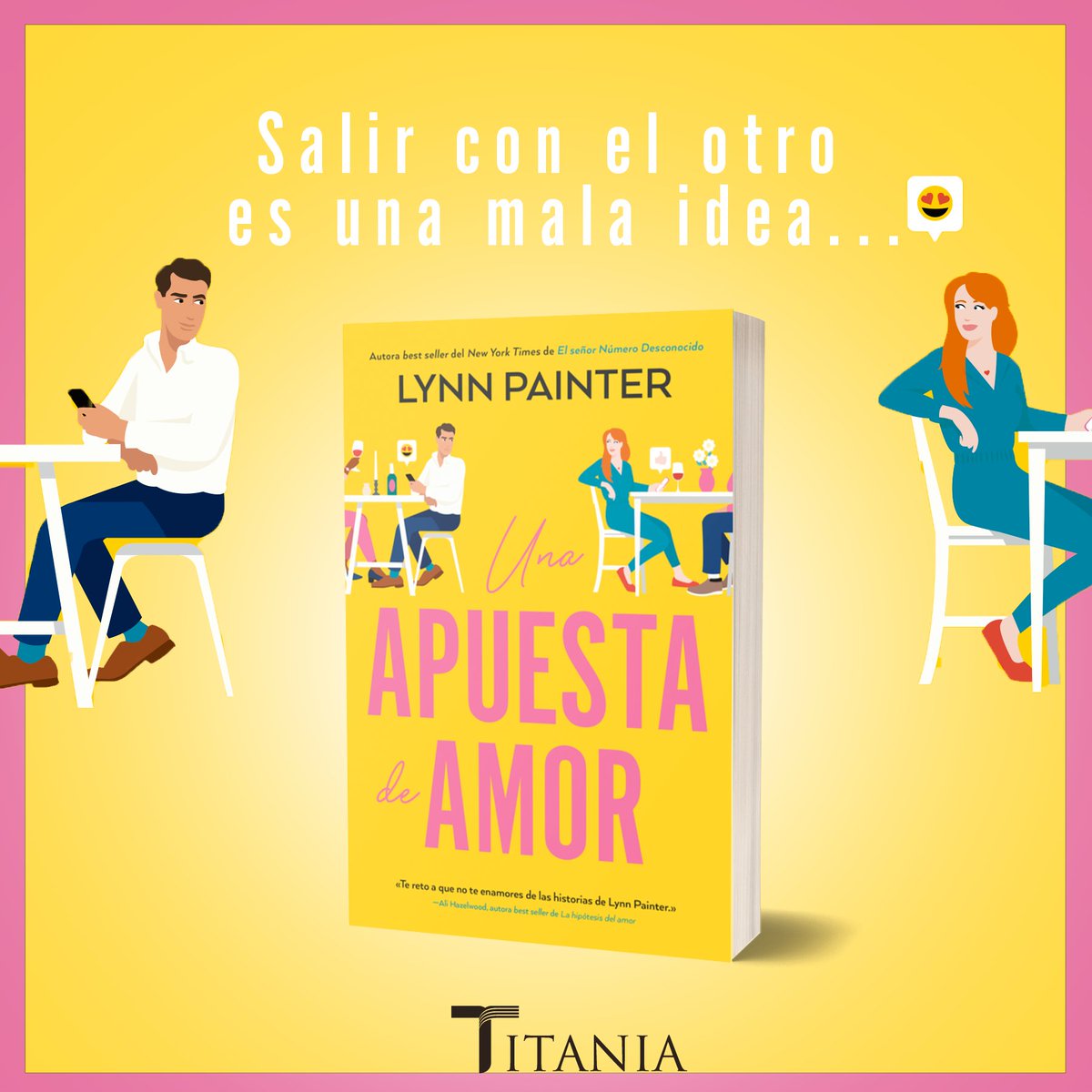 #RevelaciónDePortada 
¡Romántic@s! Tenemos una NOVEDAD que os hará flipar😍😍😍.
En marzo vais a poder encontrar en librerías la nueva novela de @LAPainter autora de #MejorQueEnLasPelículas y #ElSeñorNúmeroDesconocido🔥.
¿Estáis listos para una romcom adictiva y muy spicy?  🌶️😏