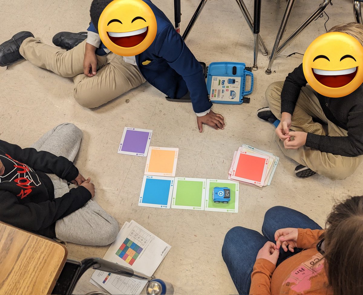MsBrombacher's tweet image. Today Ms. Perry's 4th graders had a chance to practice comparing #fractions and #coding @Sphero Indi! π₯³ They did a super job working together to problem-solve when something didn't work! ππ»#PPSshines #PPStrt @HodgesManorPPS @WandaCalhoun13 @nicscud @PortsVASchools @jennthomas75