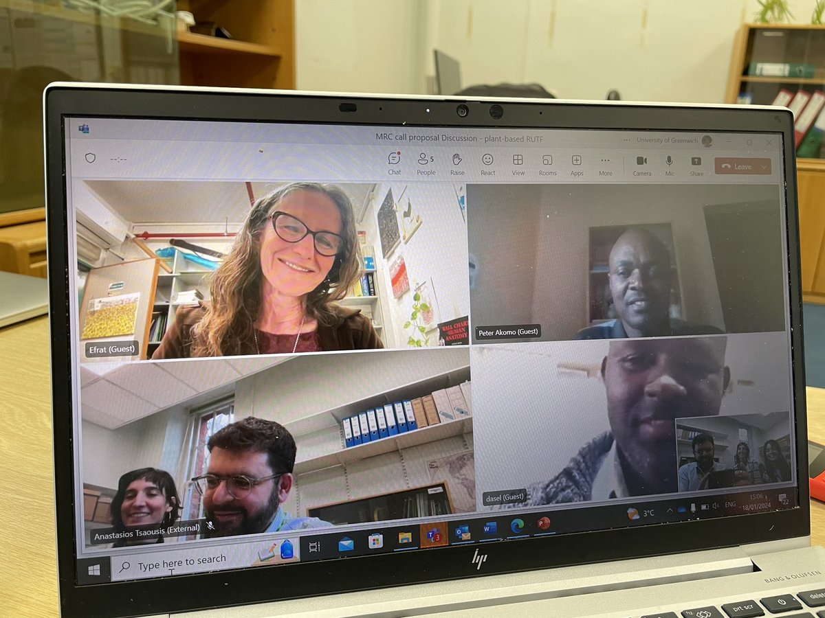 RUTF reunion meeting at <a href="/NRInstitute/">NRI</a>! Great to catch up with Dina and Aurelie for the first time in person after Israel!