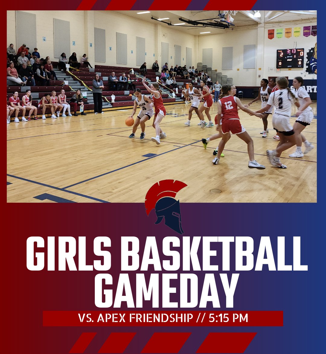 Our girls basketball team begins the 2nd half of their season today against non-conference opponent Apex Friendship! The team has an overall record of 6-2 &amp; 5-1 in the conference! The team is in 2nd place, only behind Mills Park! Let's have a great 2nd half of the season!