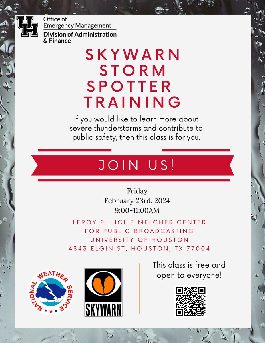 Are you interested in becoming a first line of defense against severe weather? With this free training you'll be able to identify severe weather and learn how to report to your local NWS station. Sign up for SKYWARN Storm Spotter Training today!