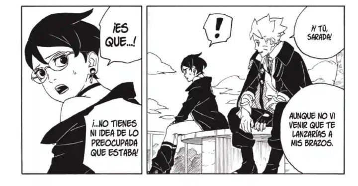 SARADAHOK4GE's tweet photo. la cara de felicidad de Boruto mientras dice que Sarada se lanzó a sus brazos jajajajja solo es un chiquillo enamorado https://t.co/w8P6iCVquh