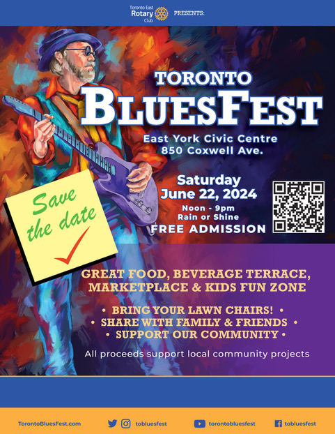 tobluesfest's tweet photo. Save the date! It's the TERC BluesFest on Saturday June 22, 2024, noon - 9 pm. A great day for the whole family. #serviceaboveself #rotary #blues #bluesmusic https://t.co/wNa748gTsY