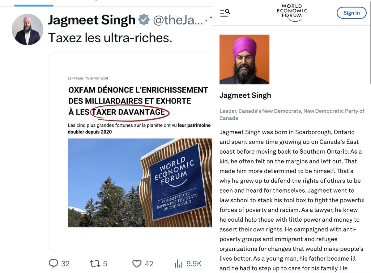 This coming from a WEF member 😂 You are definitely trying to deflect for your masters,unfortunately your not doing a good job #SinghIsWEF #KickTheWEFOutOfCanada #VoteNDPOutOfPartyStatus