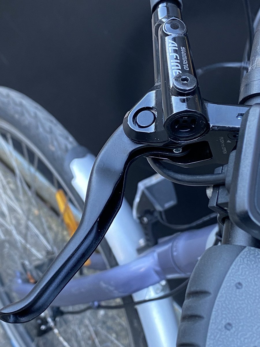 Interesting conversion in the workshop today - converting a nice Juicy Classic to Shimano Alfne hydraulic disc brakes