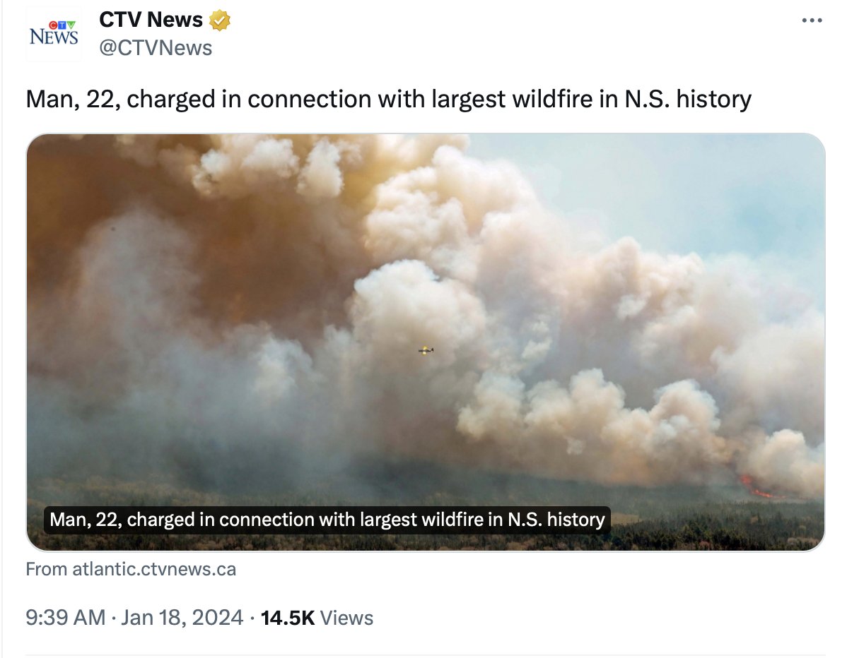 Turns out it was arson. Unprecedented indeed.