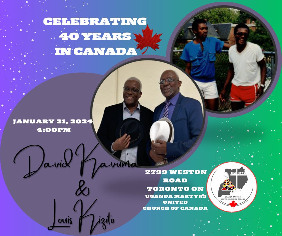 UmuccaOrg's tweet photo. This Sunday, January 21, 2024, we are all invited to be part of a lifetime celebration of our very own community elders Mr. Louis Kizito and Mr. David Kavuma. https://t.co/IeBCJYqrjx