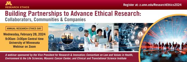 UMNconsortium's tweet photo. Research Ethics Day Conference is fast approaching. Join us for "Building Partnerships to Advance Ethical Research: Collaborators, Communities &amp; Companies" on Wednesday, Feb. 28. For info: https://t.co/FRSwUVmWBN https://t.co/tebtPrhCfd